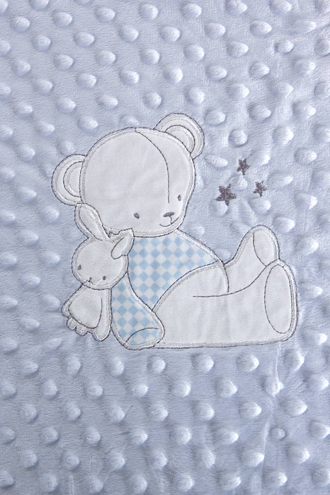 Embroided Bubble Baby Blanket Bear