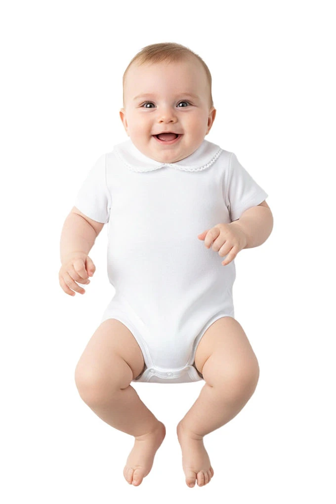 Short Sleeve Bodysuit w/ Opened Collar