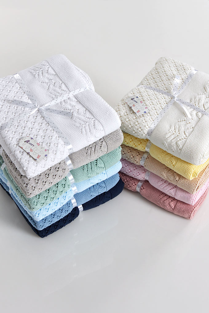 Cotton Knitted Baby Blanket