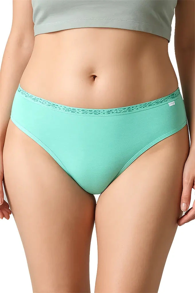 Woman Bikini Knickers w/ Printed Elastic