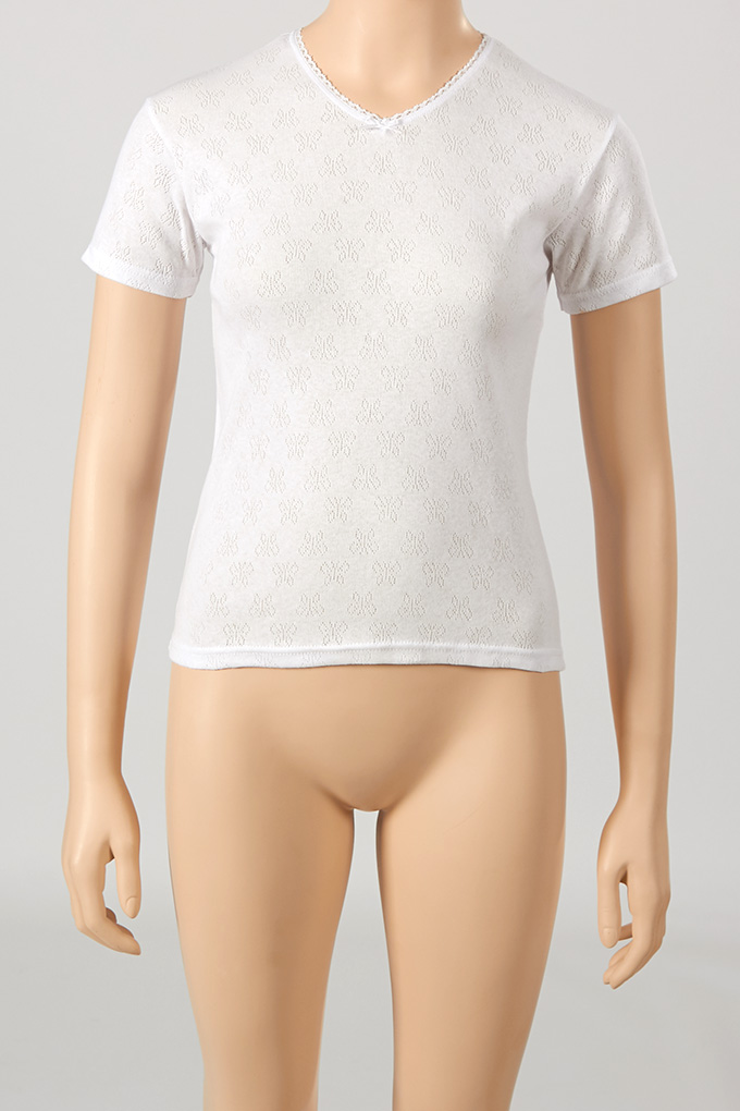 Girl Jacquard Short Sleeves Shirt