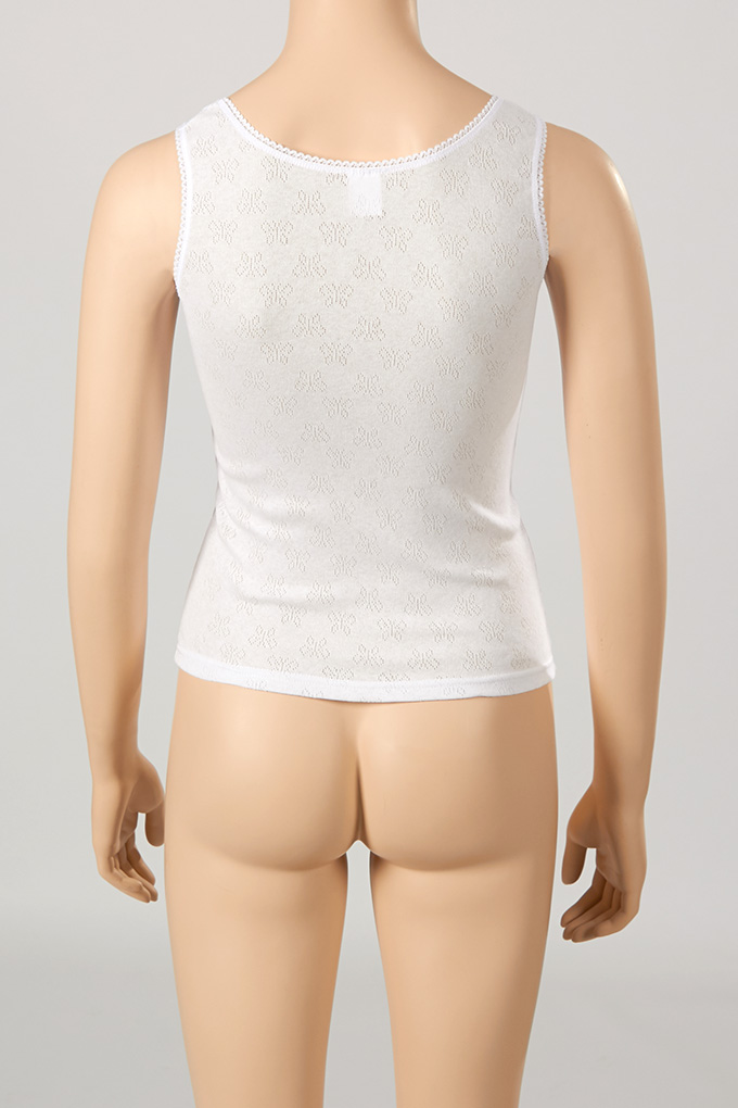 Girl Jacquard Sleeveless Shirt