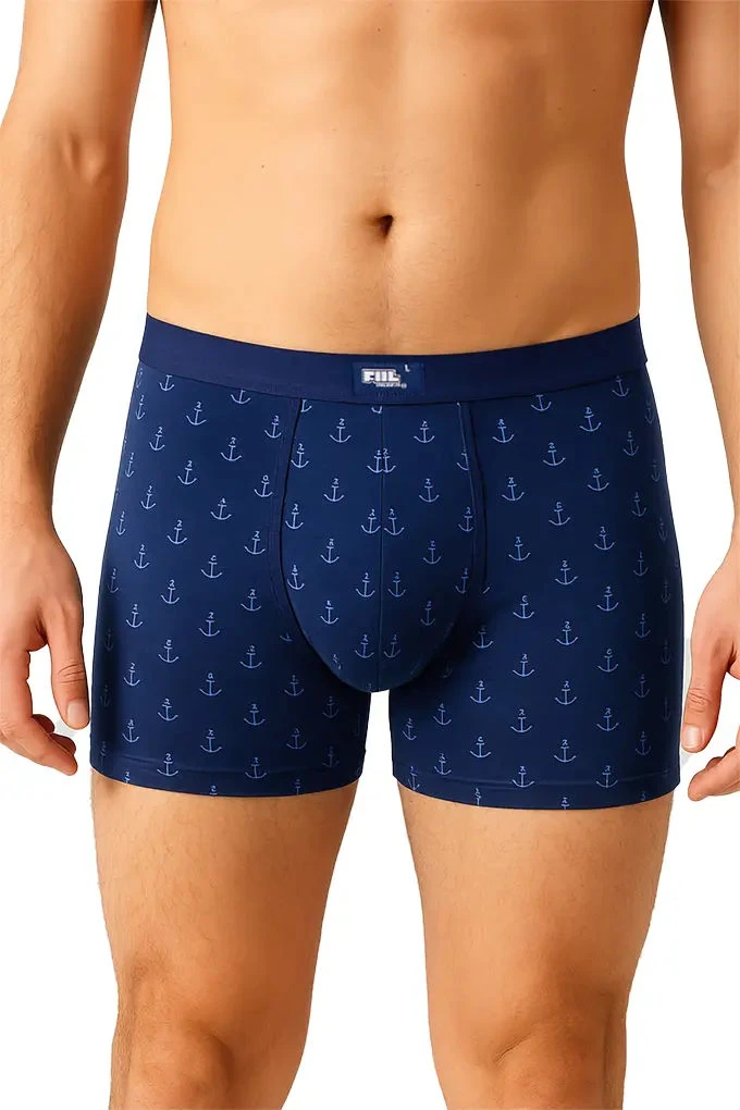 Man Printed Cotton Boxer w/ Reinforced Elastic