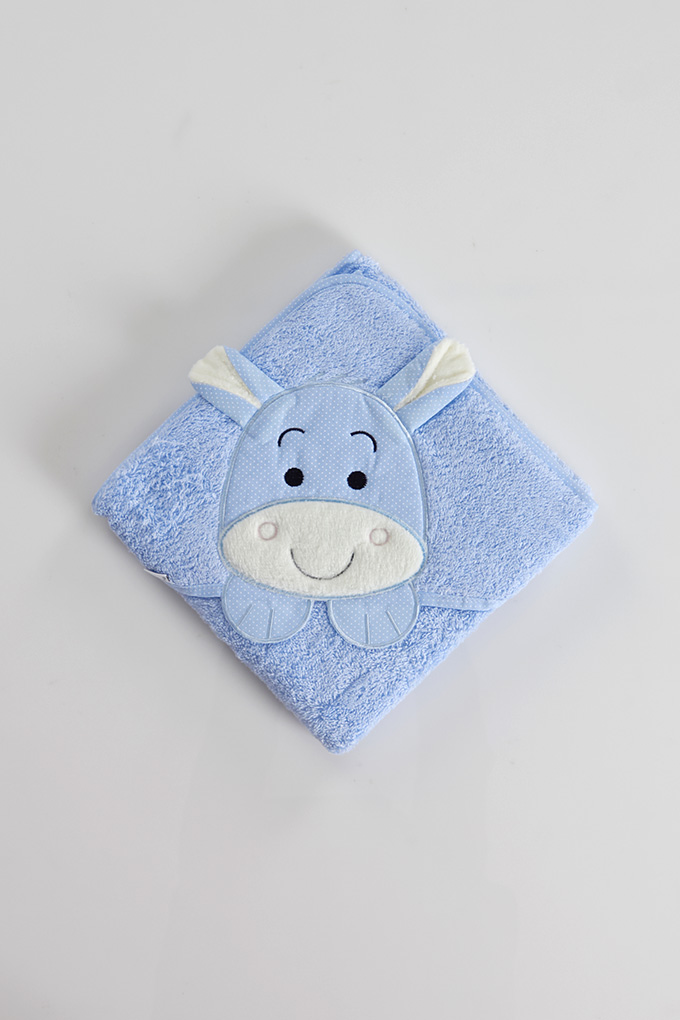Donkey Embroidered Baby Towel