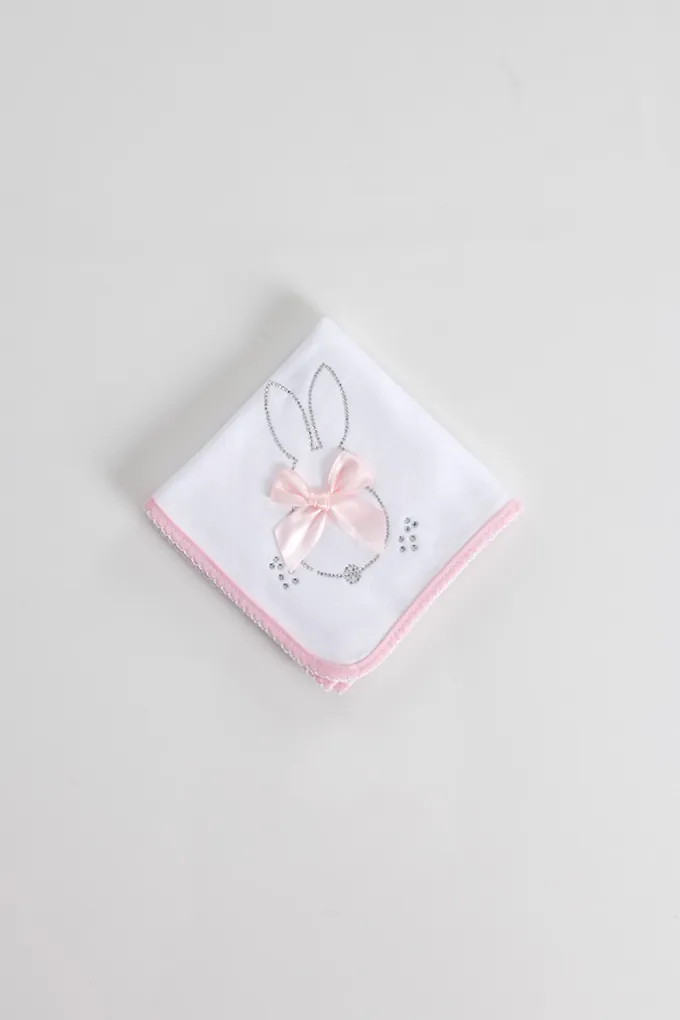 Shinny Bunny Embroidered Burp Cloth