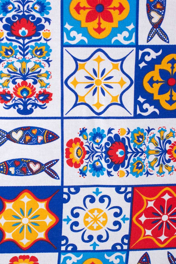 Colorful Tiles Traditional Tablecloth