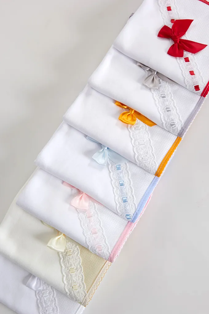 Laced Burp Cloth w/ Aida Cloth for Embroidery