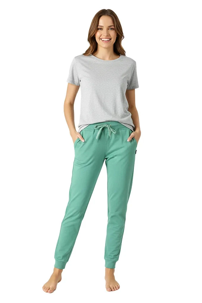 Woman Plain Tracksuit Trousers w/ Cuffs