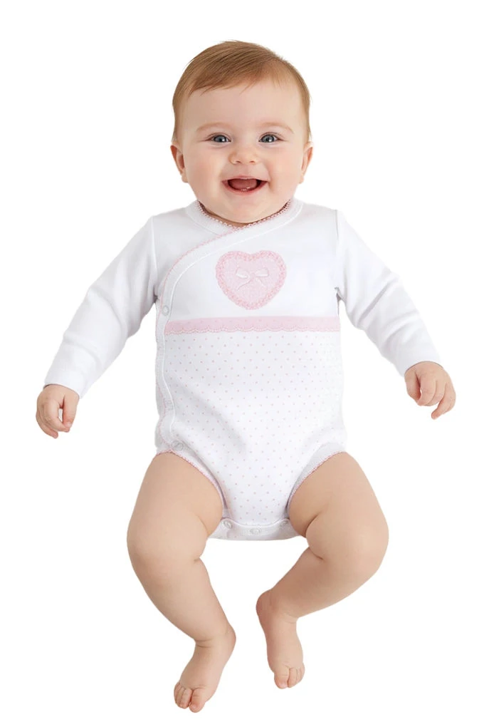 Open Side Printed Bodysuit Heart
