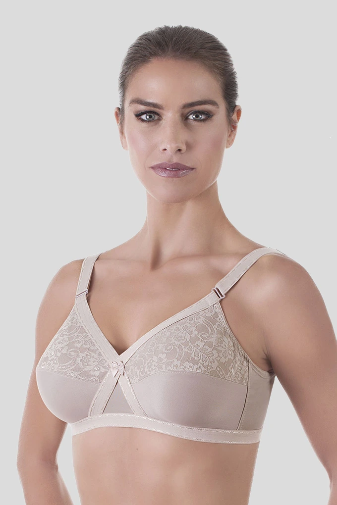 Sofia Cup B Non-wired Cross Jacquard Bra w/ Great Capacity