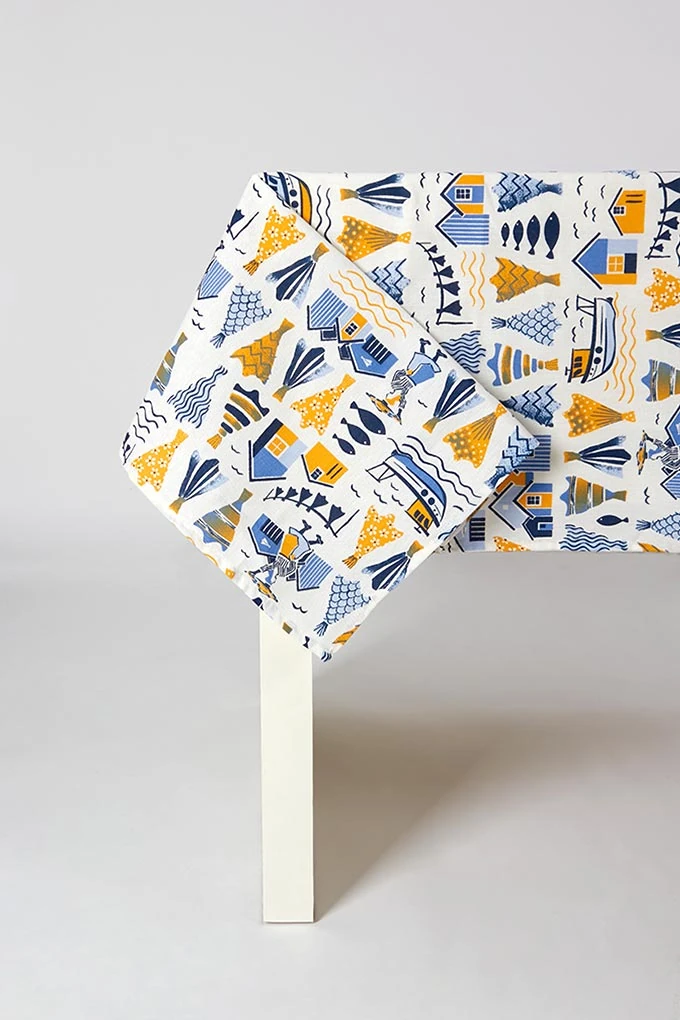 Bacalhau Português Printed Twill Tablecloth