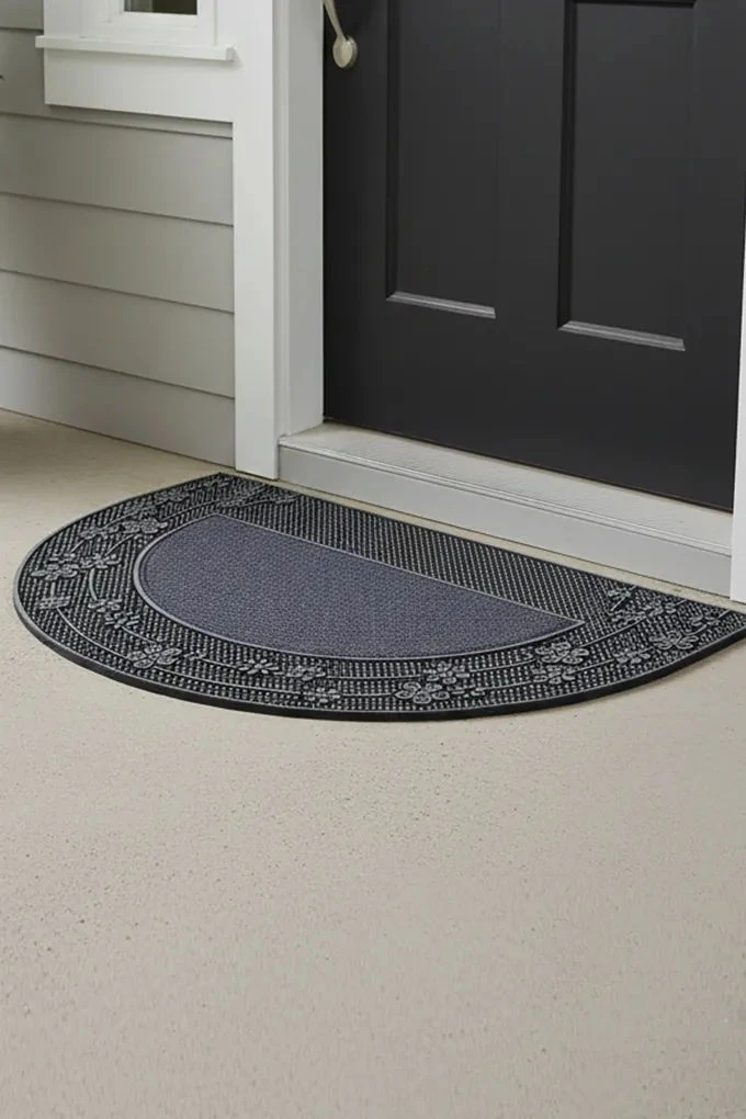 Flower Half Moon Entrace Mat