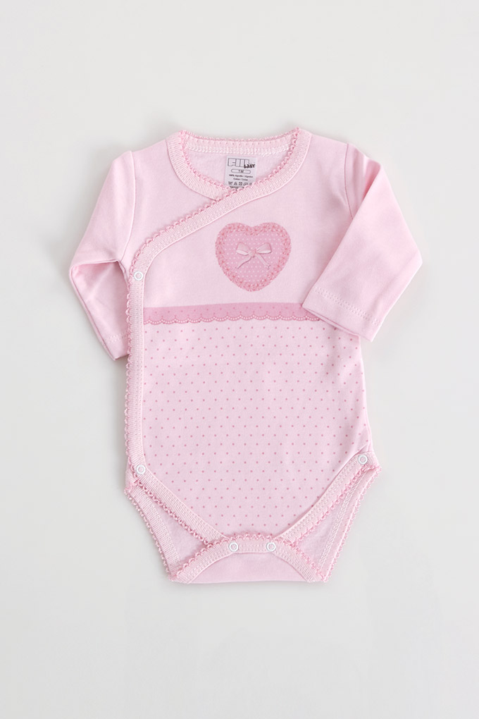 Thermal Open Side Printed Bodysuit Heart