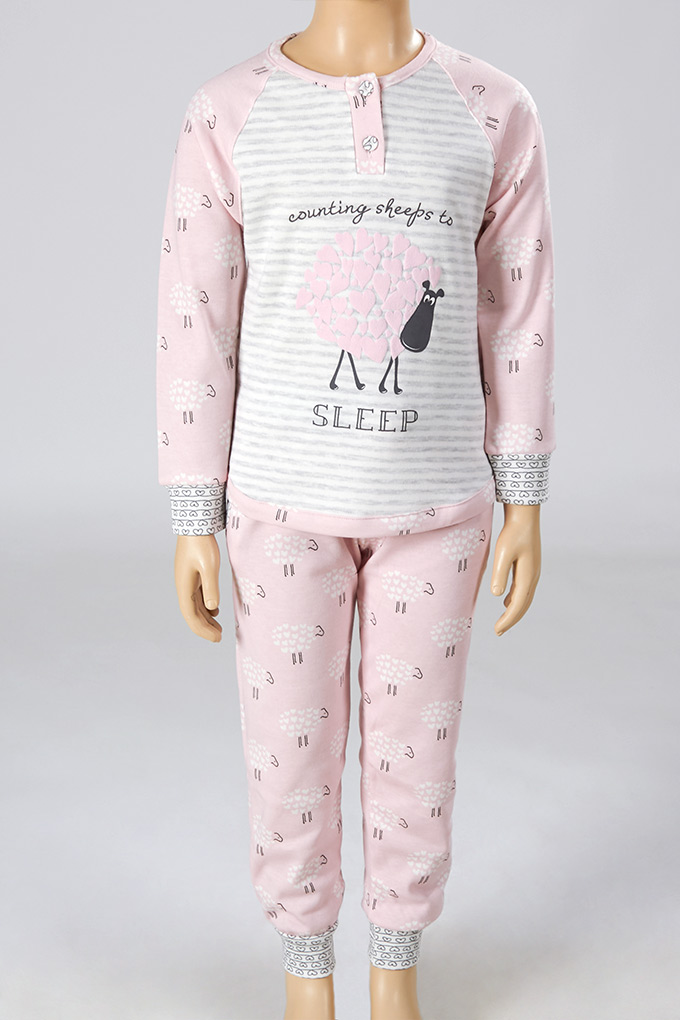 Counting Sheeps Girl Thermal Printed Pyjama Set