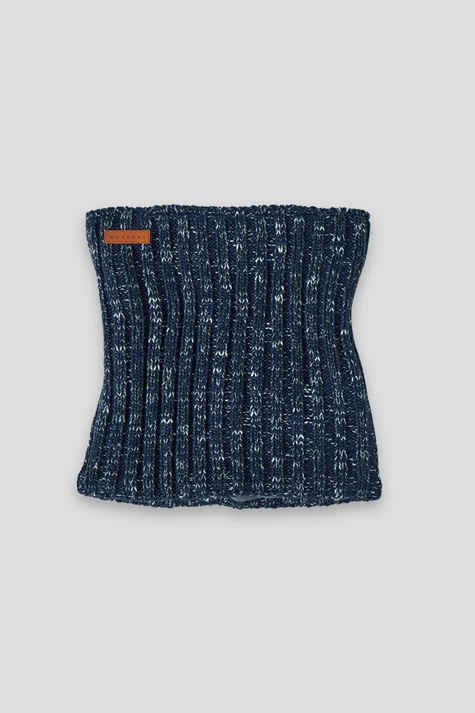 Man Blue Knitted Collar Pack 3UN