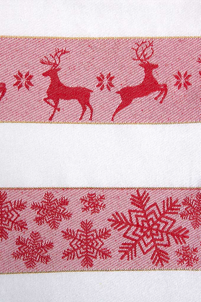 Reindeer Stripes Jacquard Kitchen Cloths