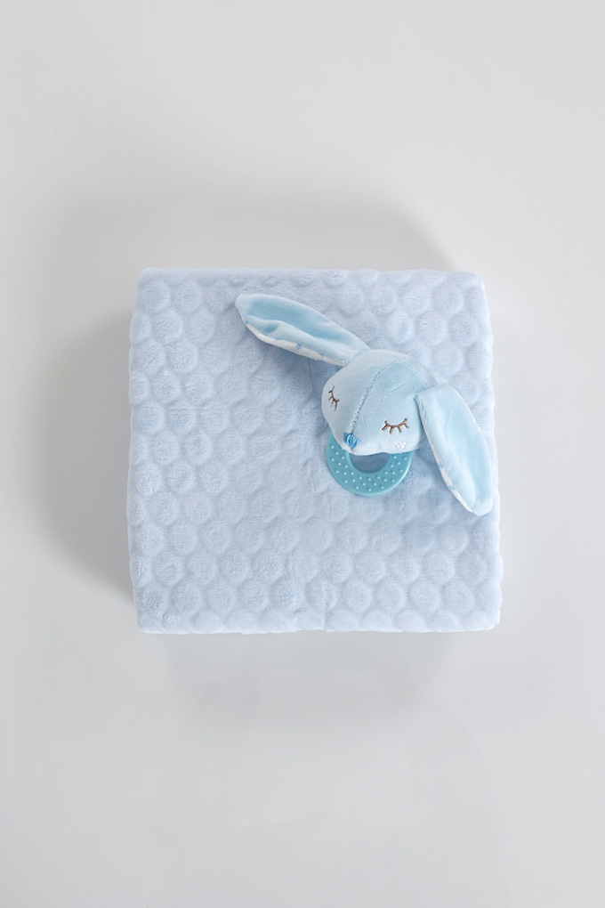Bunny Teether+ Blanket Baby Set