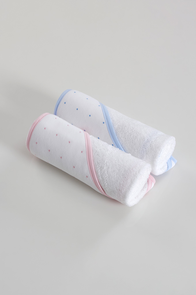 Dots Embroidered Baby Towel