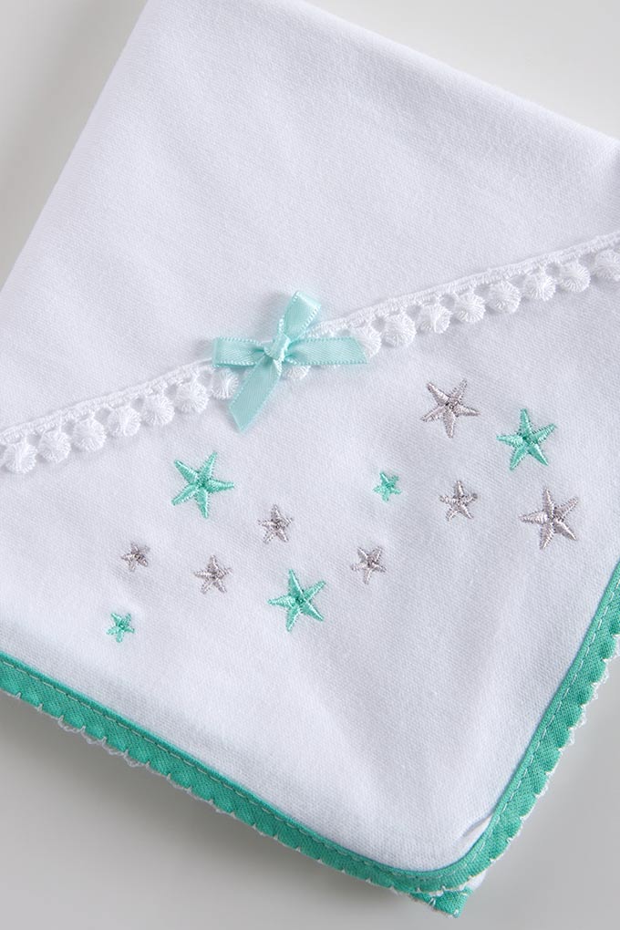Starry Embroidered Burp Cloth