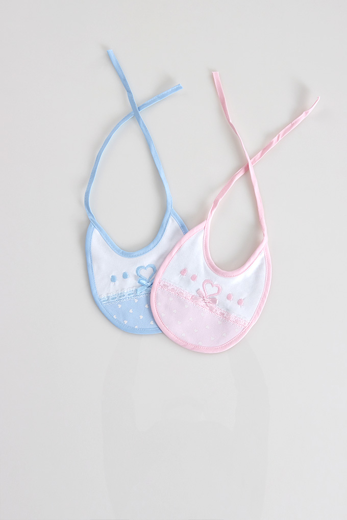 Heart Embroidered Bibs