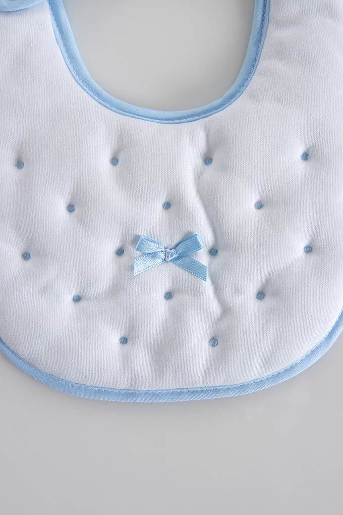 Impermeable Embroidered Bibs w/ Bow 