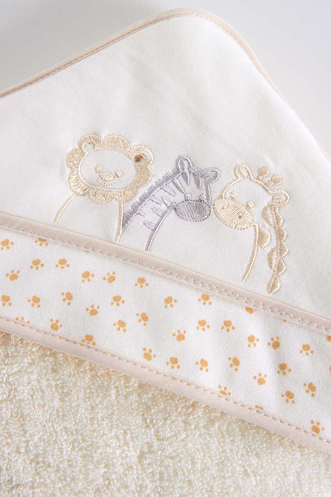 Animals Embroidered Baby Towel