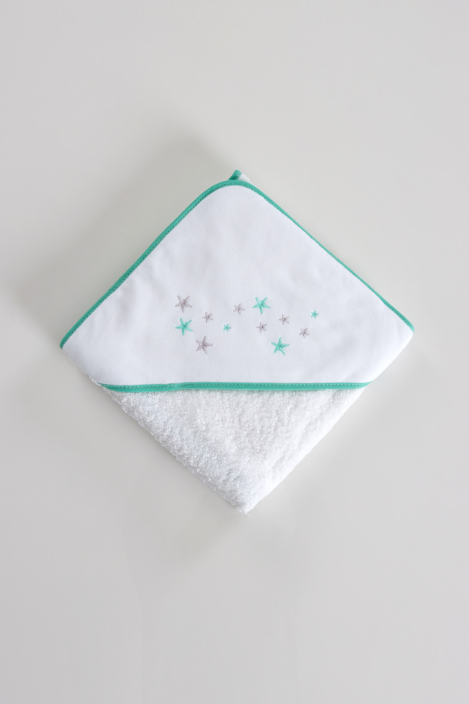 Starry Embroidered Baby Towel