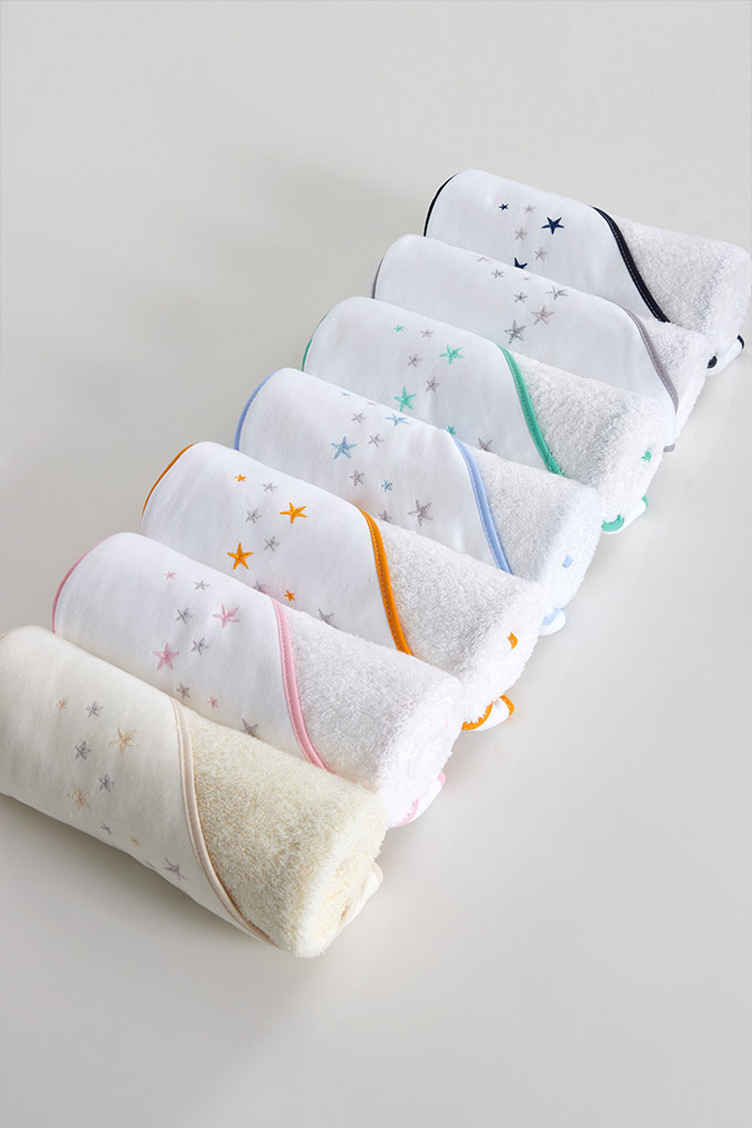 Starry Embroidered Baby Towel