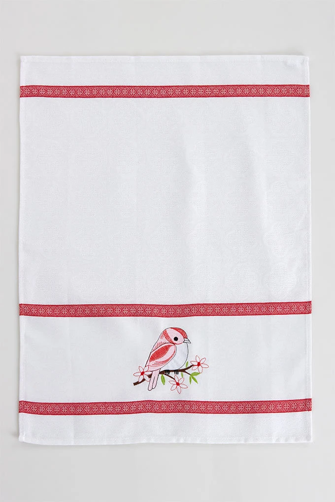 Assorted Embroidered Twill Kitchen Cloths