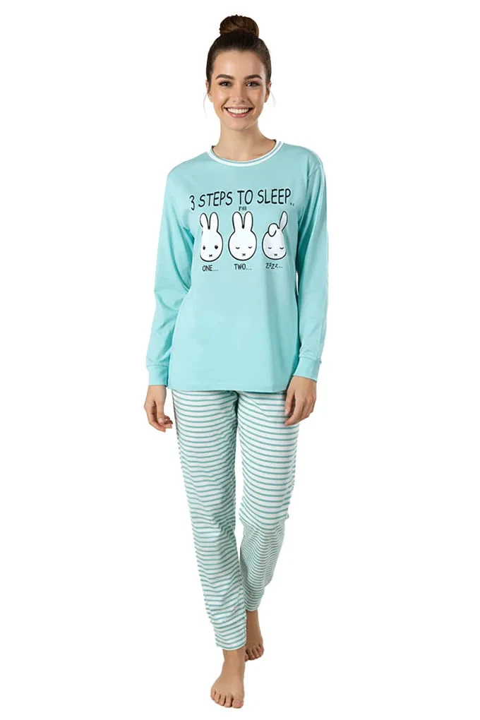 3 Steps To Sleep Woman Printed Pyjama Set