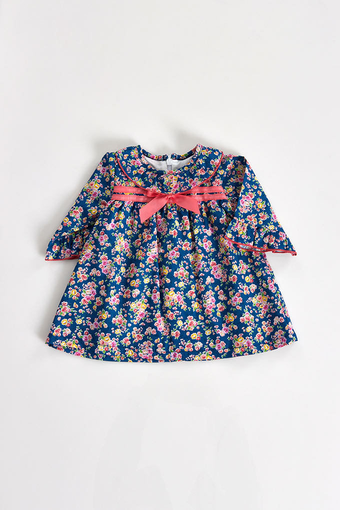 Printed Baby Dress w/ Bow