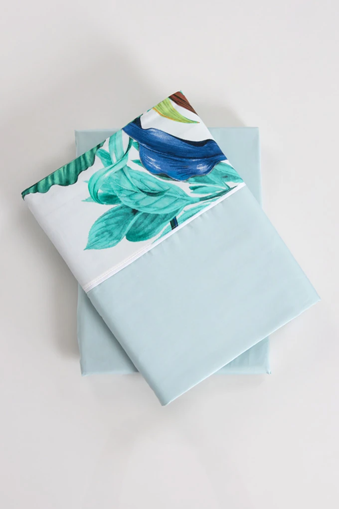 Crisa Printed Cotton Percale Sheets Set