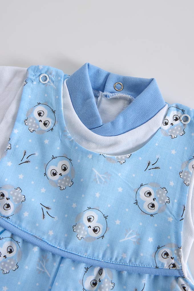 Owl Printed Baby Romper w/ Jacket