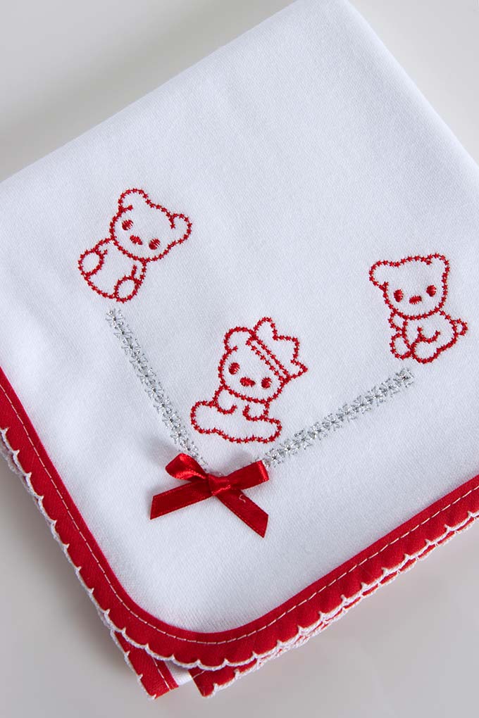 The Three Little Bears Embroidered Burp Cloth