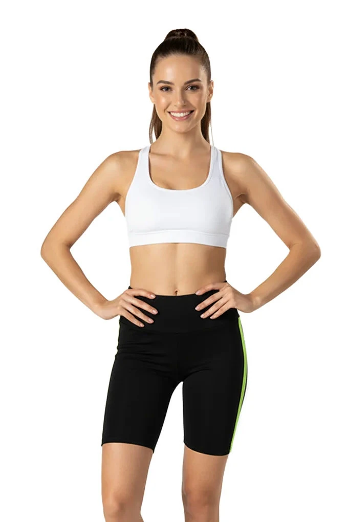 Woman Stripes Short Leggings
