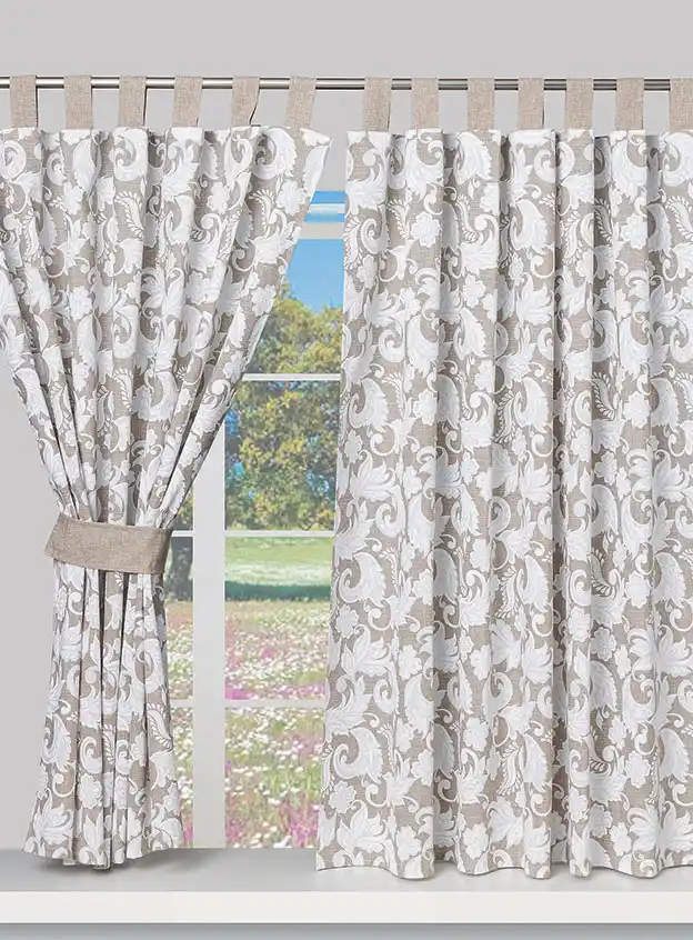 Pico Printed Curtains w/ Straps