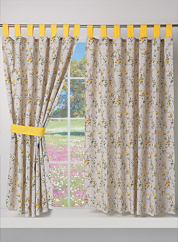 Rosália Printed Curtains w/ Straps