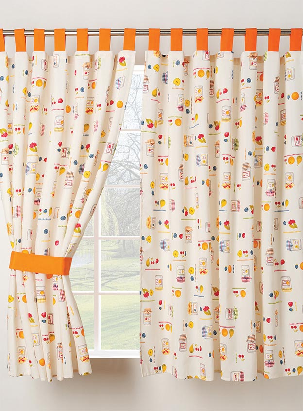 Confitura Printed Curtains w/ Straps