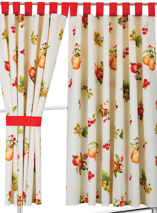 Uvas Printed Curtains w/ Straps