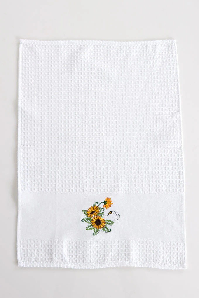 Assorted Embroidered Twill Kitchen Cloths