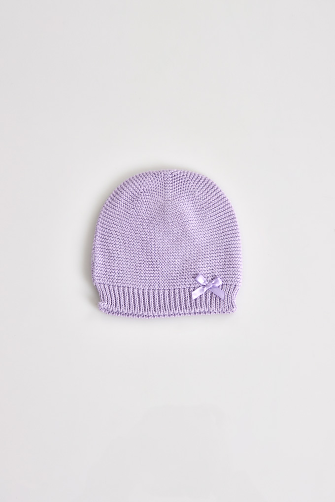 Knitted Baby Beanie w/ Bow