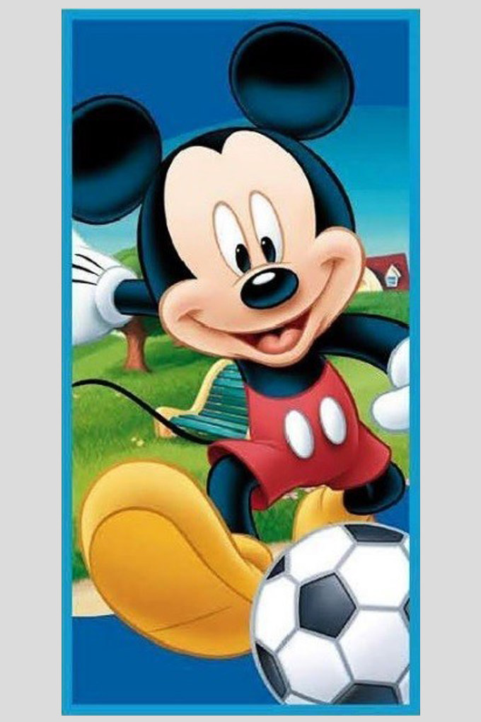 Toalha Praia Estampada Mickey Futebol