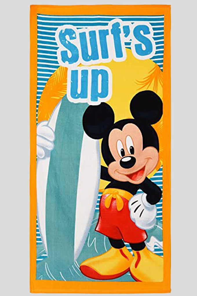Toalha Praia Algodão Mickey Surfs Up