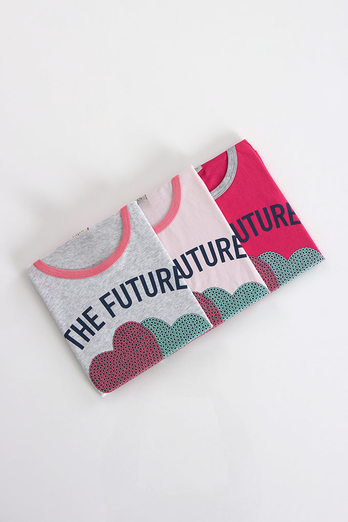 The Future is Ours Girl Printed Short Sleeve Pyjama Set
