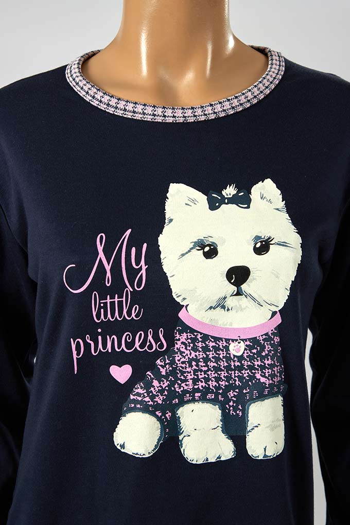 Pijama Estampado Cardado Senhora My Little Princess_3