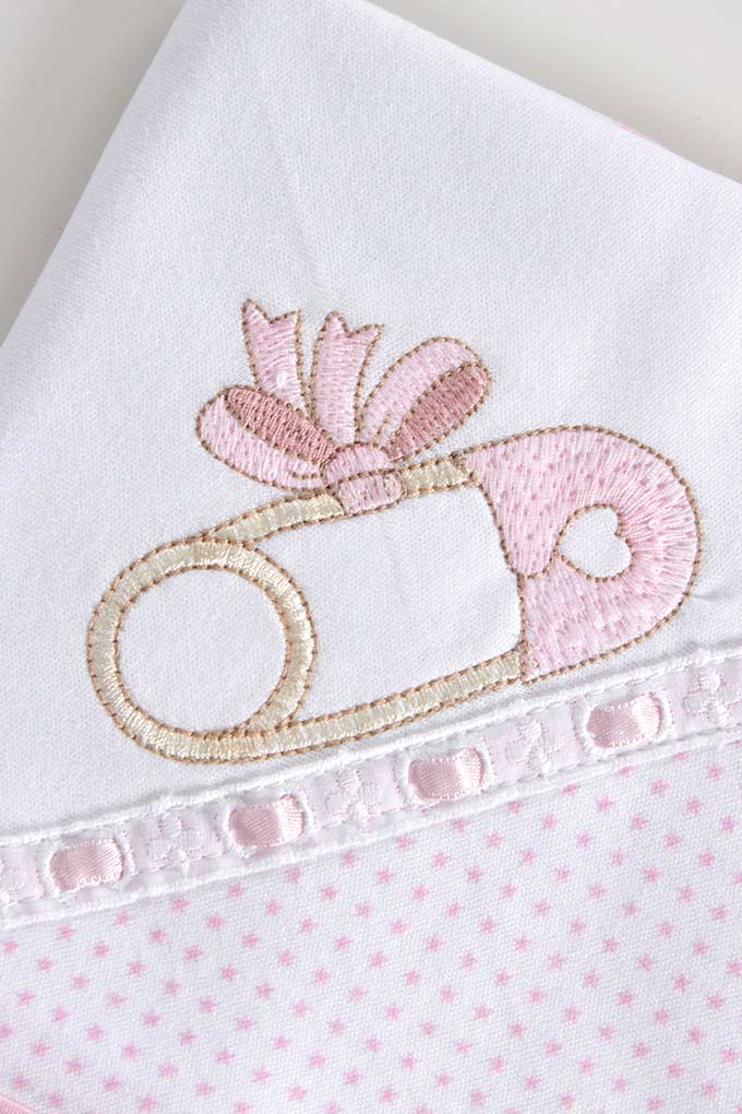 Safety Pin Embroidered Burp Cloth
