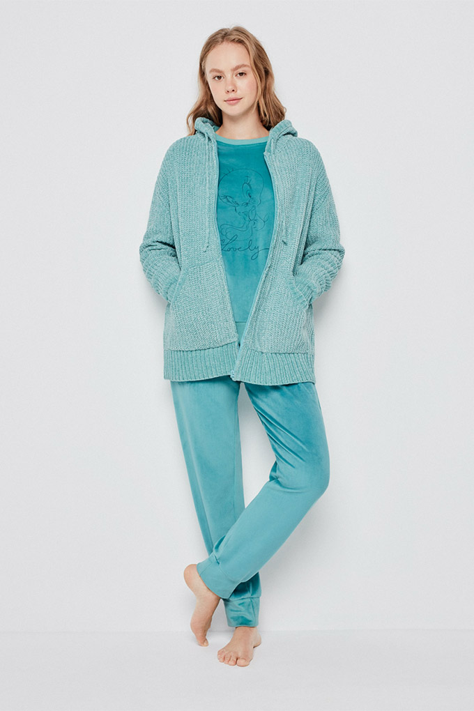 Woman Hood Knitted Jacket