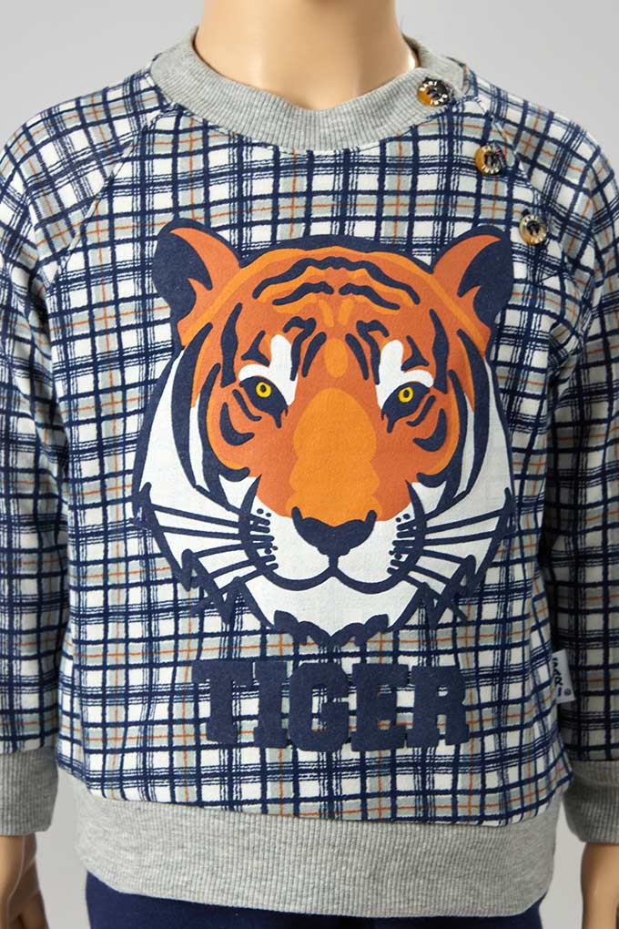 Pijama Estampado Cardado Menino Tiger