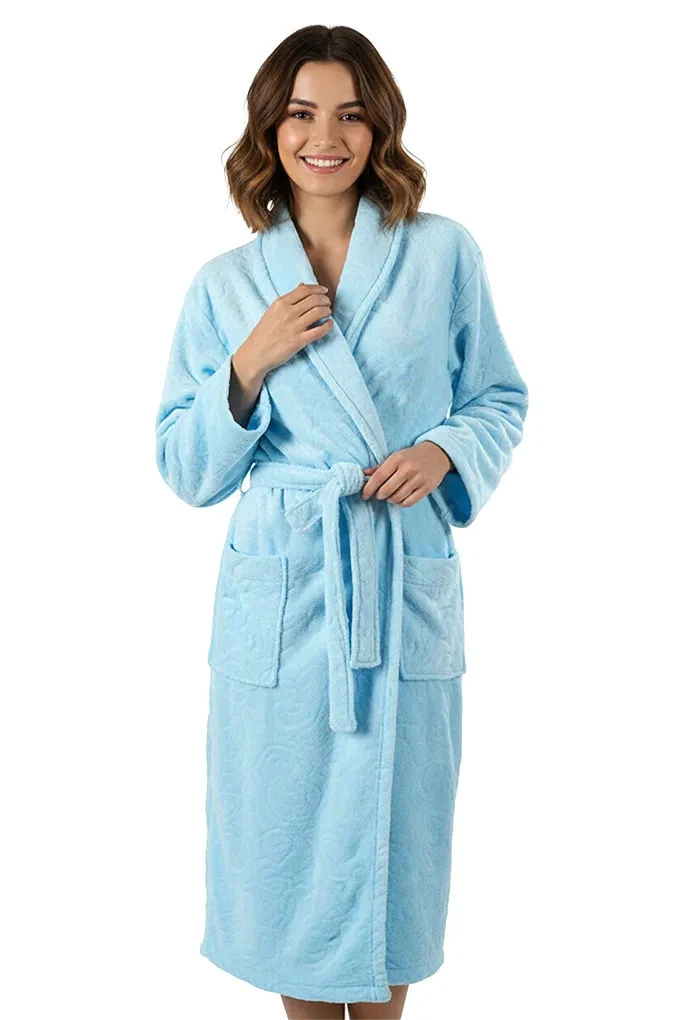 2021/2 Woman Jacquard Coral Robe