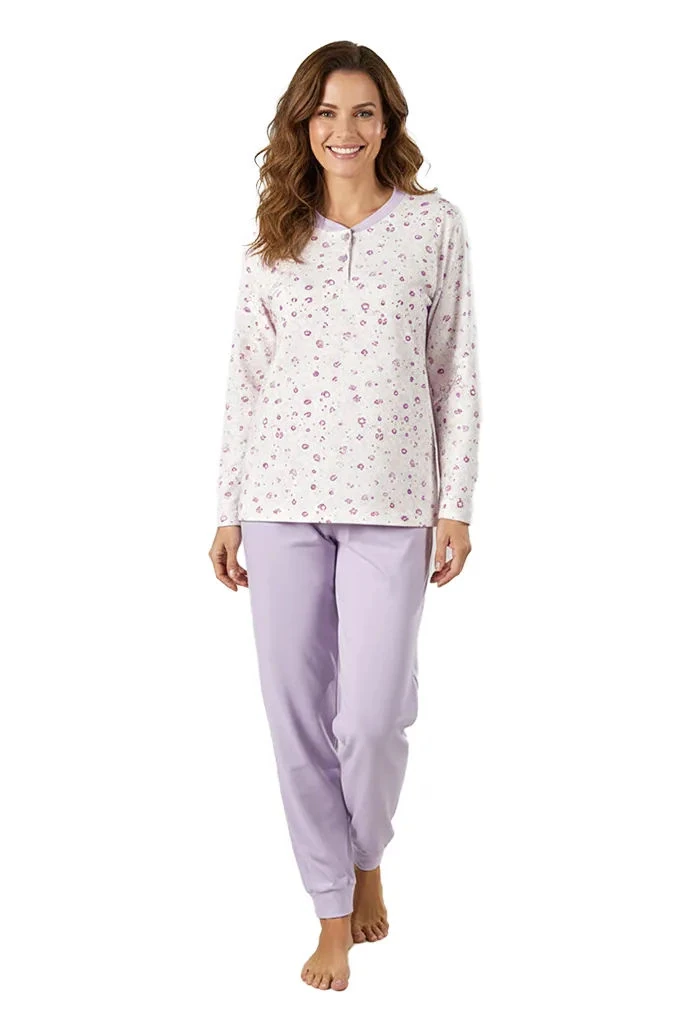 Flowers Woman Thermal Printed Pyjama Set